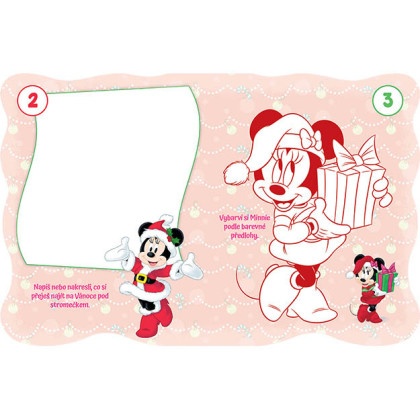 Vánoční omalovánky se samolepkami Minnie