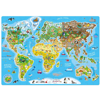 Puzzle - Mapa světa 160 ks – AN