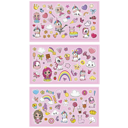 Kreativní set okenní samolepky 100+ ks a 2 scenérie 29x21 cm