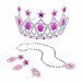 Korunka princezna s náušnicemi a náhrdelníkem růžová