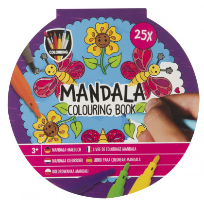 Kniha omaľovánok Mandala I. 25 listov 15x15 cm