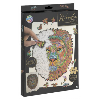 Drevené puzzle lev 140 dielikov