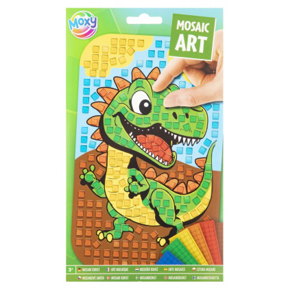 Kreatívny set mozaika podľa farieb metalická A5 Dinosaurus