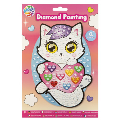 Kreatívny set diamantové maľovanie A5 veľké XL kamene + pero vosk tácka mačička