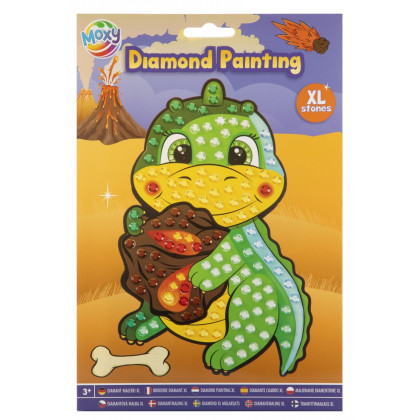 Kreatívny set diamantové maľovanie dráčik A5 veľké XL kamene + pero vosk tácka