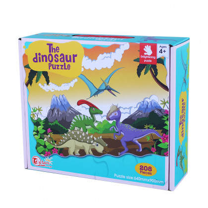 Puzzle dinosaury 208 ks, 90x64 cm