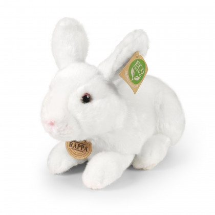 Plyšový králik biely ležiaci, 23 cm ECO-FRIENDLY