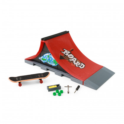 Skatepark - rampa a skateboard/fingerboard skrutkovací