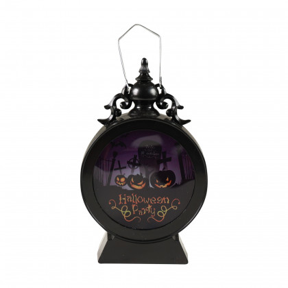 Lampáš halloween okrúhla so svetlom