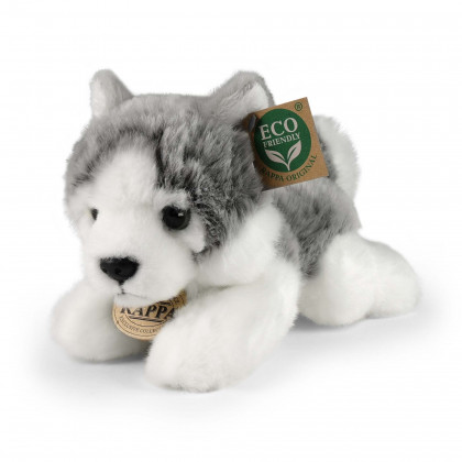 Plyšový pes husky ležiaci 20 cm ECO-FRIENDLY