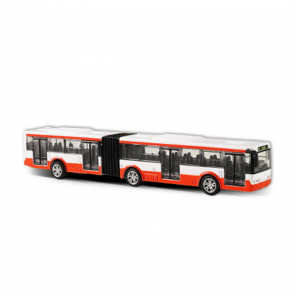 Kovový kĺbový autobus červený 18 cm