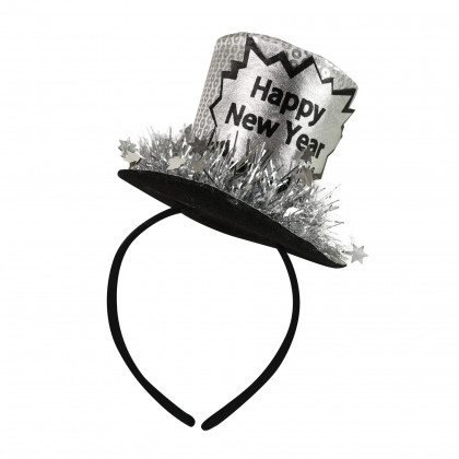 Čelenka s mini klobúkom Happy New Year