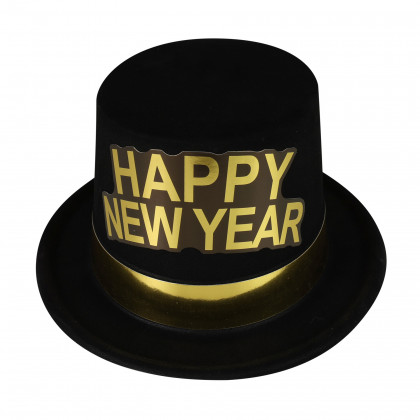 Klobúk čierny Happy New Year