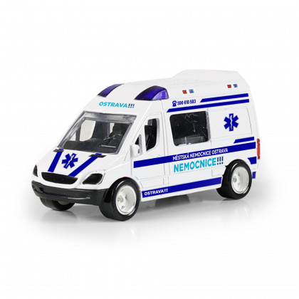 Kovové auto sanitka Ostrava 7 cm
