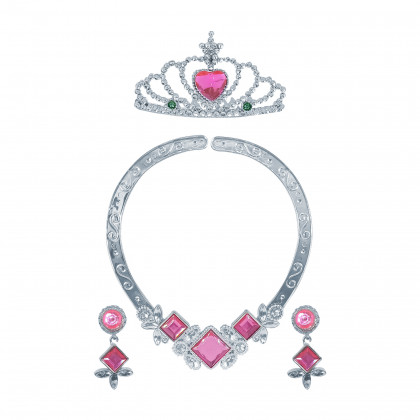 Sada princezná s náhrdelníkom ružová