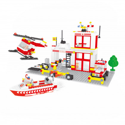 Kompatibilná stavebnica BLOXO hasiči stanice 368 ks