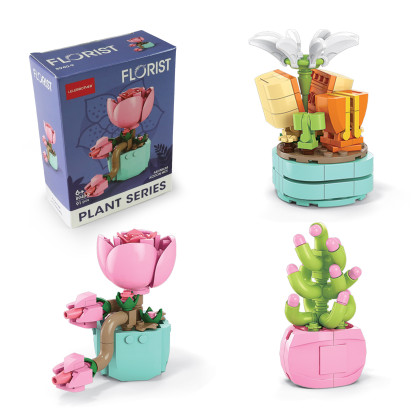 Stavebnica kvetina v kvetináči