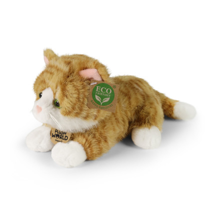 Plyšová mačka hrdzavá 22 cm ECO-FRIENDLY PLUSH WORLD