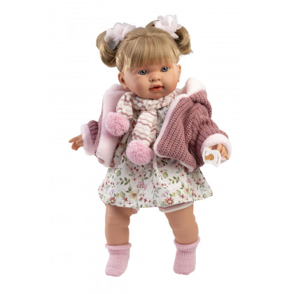 Llorens 42286 ALEXANDRA - realistická bábika so zvukmi a látkovým telom - 42 cm