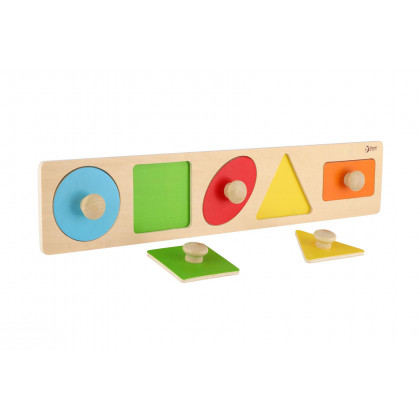 Drevená vkladačka 5 ks geometrické tvary pre najmenších