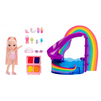 Rainbow High Sada s malou sestričkou - bazén