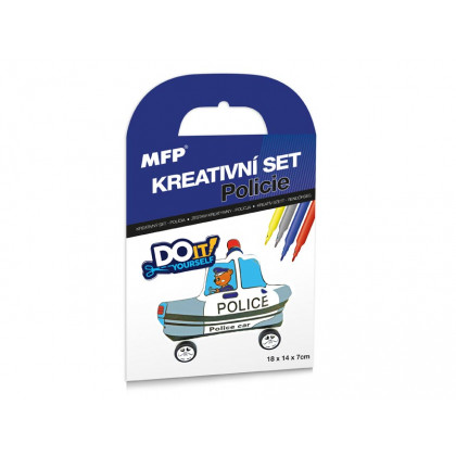Kreatívny set - Polícia-nafukovacie auto