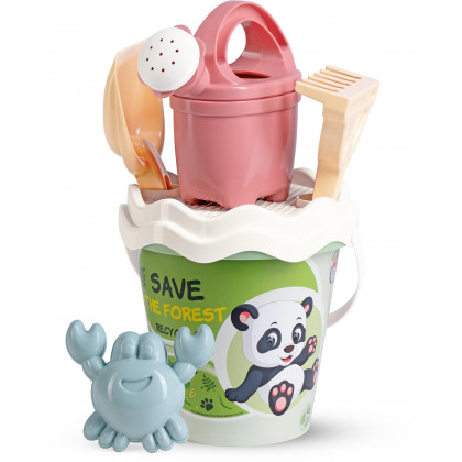 Androni RECYKLÁCIA PASTEL Sada na piesok les s kanvičkou - stredná