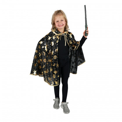 Detský plášť Čarodejník zlaty dekor