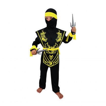 Detský kostým žltý ninja (S)