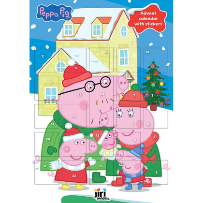 Adventný kalendár so samolepkami Prasiatko Peppa