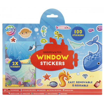 Kreatívny set okennej samolepky more 100+ ks a 2 scenérie 29x21 cm