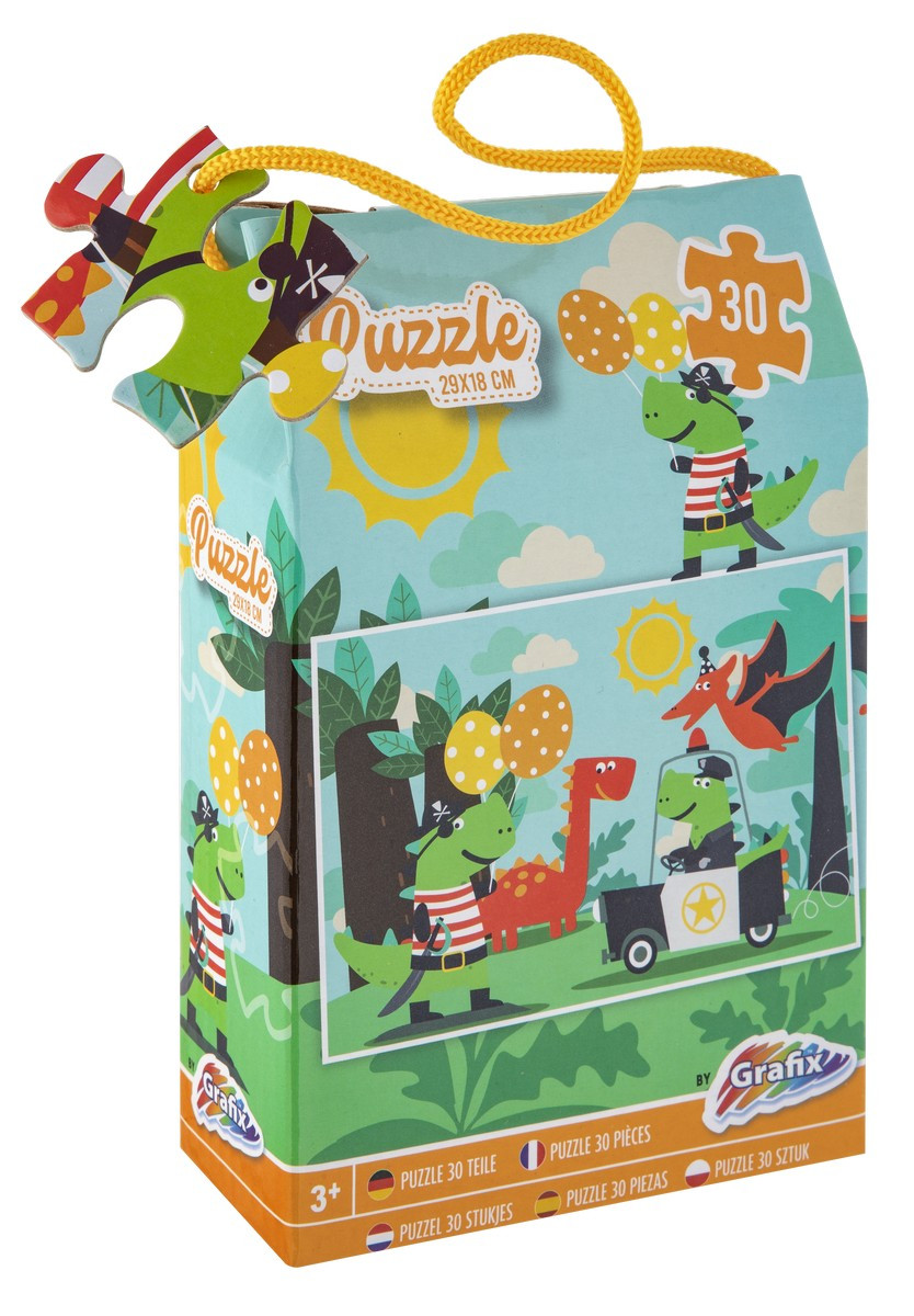 Puzzle 30 dielikov 29x18 cm Dinosaury