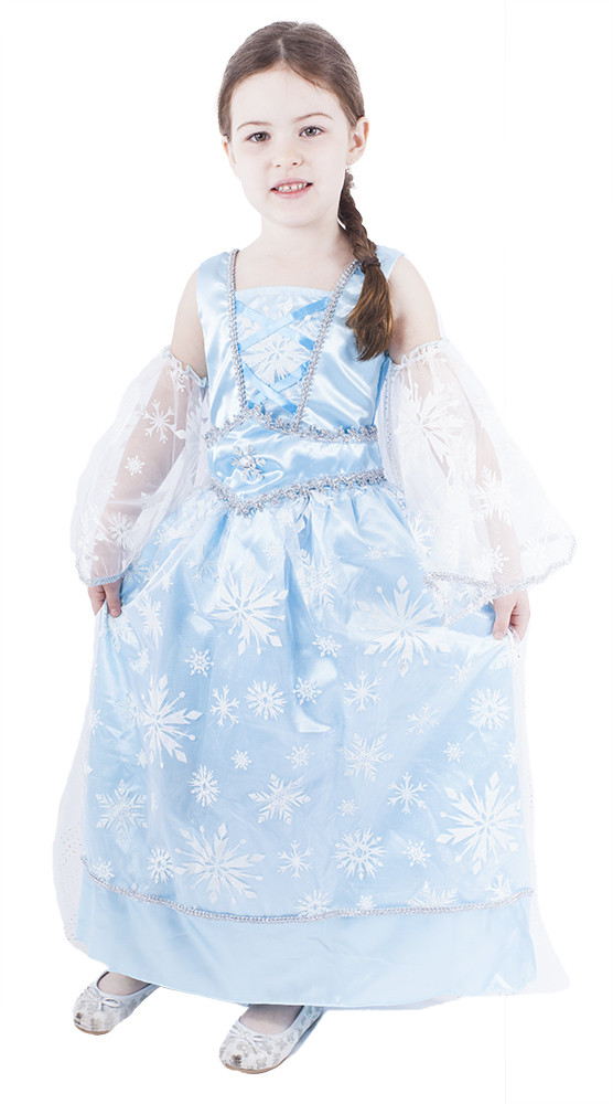 Detský kostým Zimná princezná modrá (M)