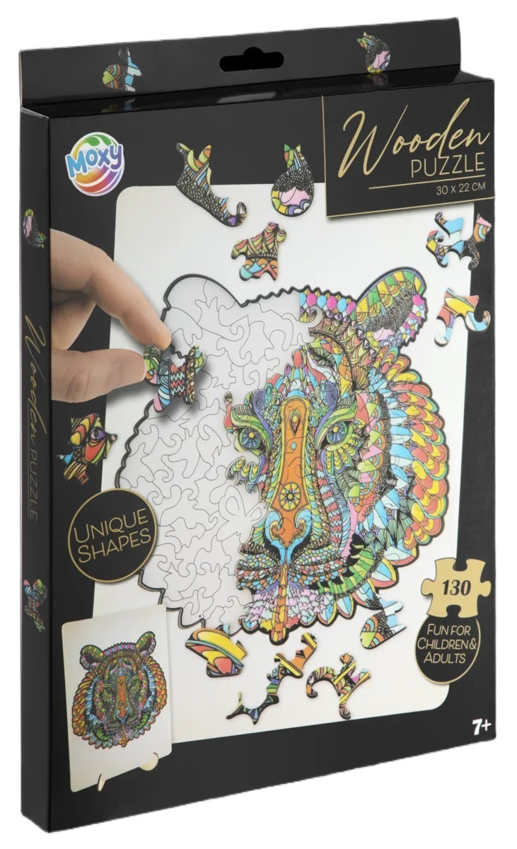 Drevené puzzle tiger 130 dielikov