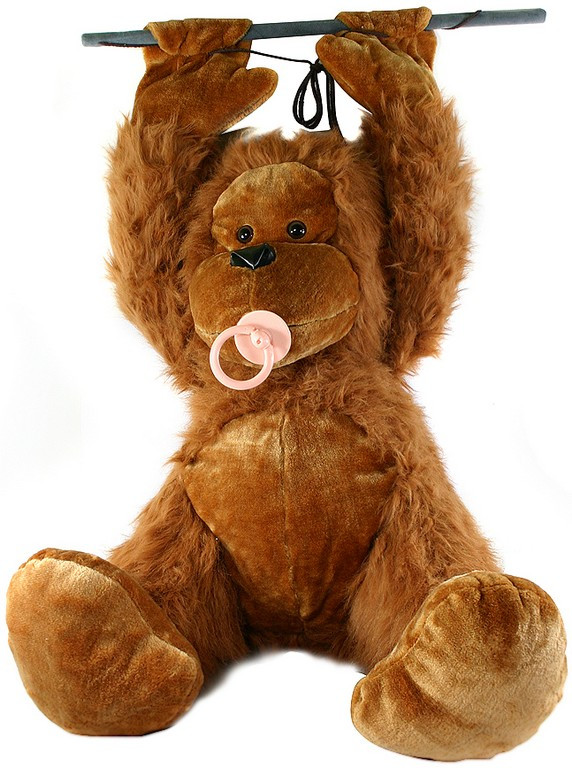 plyšová gorila s hrazdou, 90 cm
