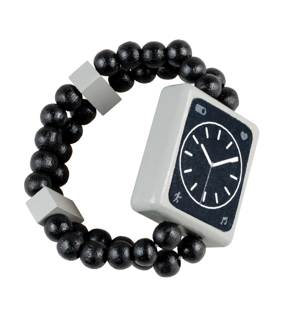 Hodinky Watch drevené obojstranné čierne