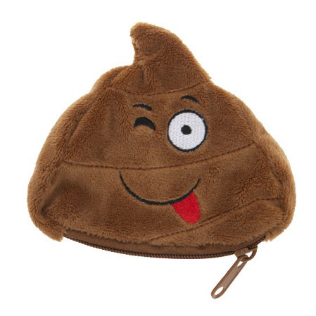 Plyšová peňaženka emoji hovínko 10 cm