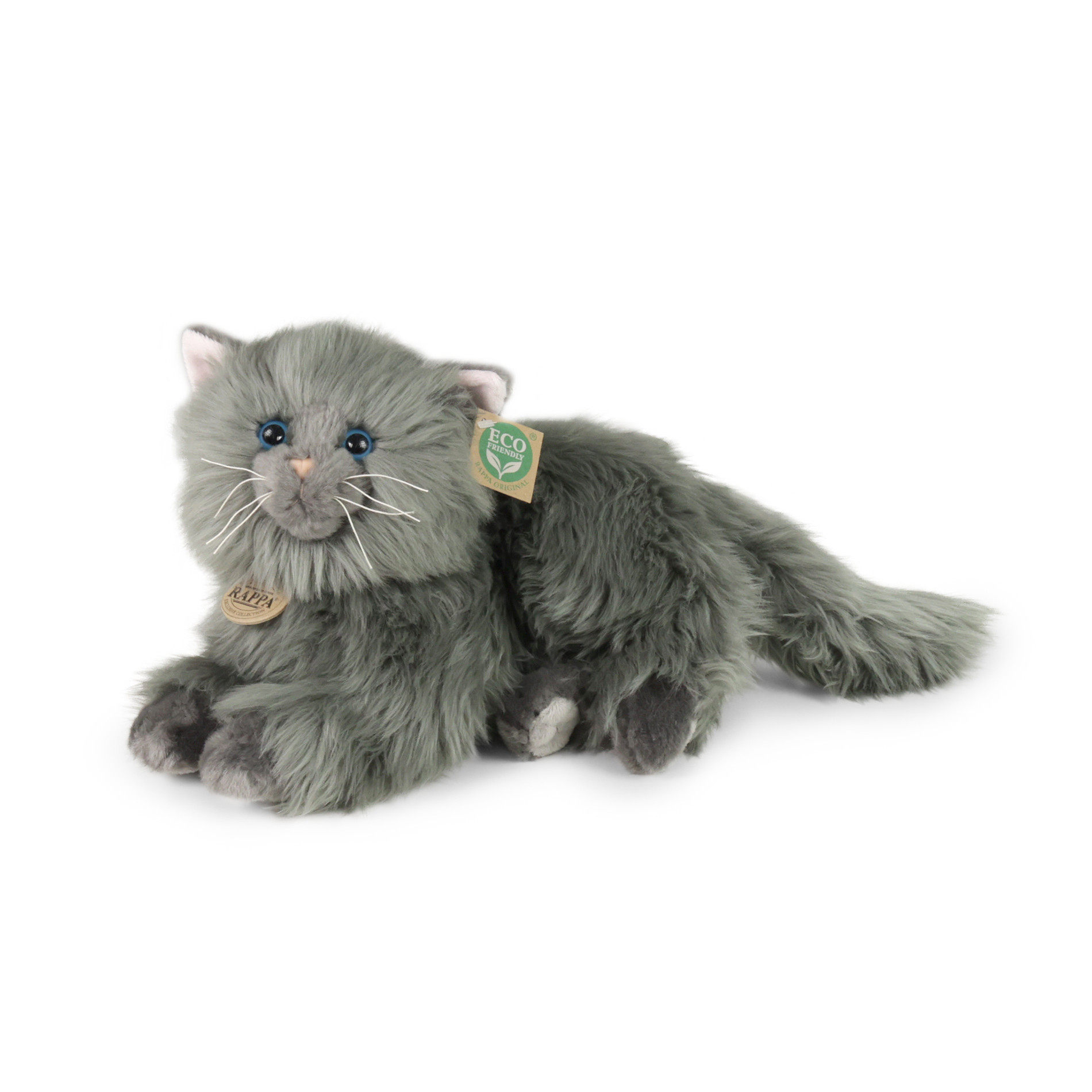 Plyšová mačka perzská sivá ležiaci 30 cm ECO-FRIENDLY