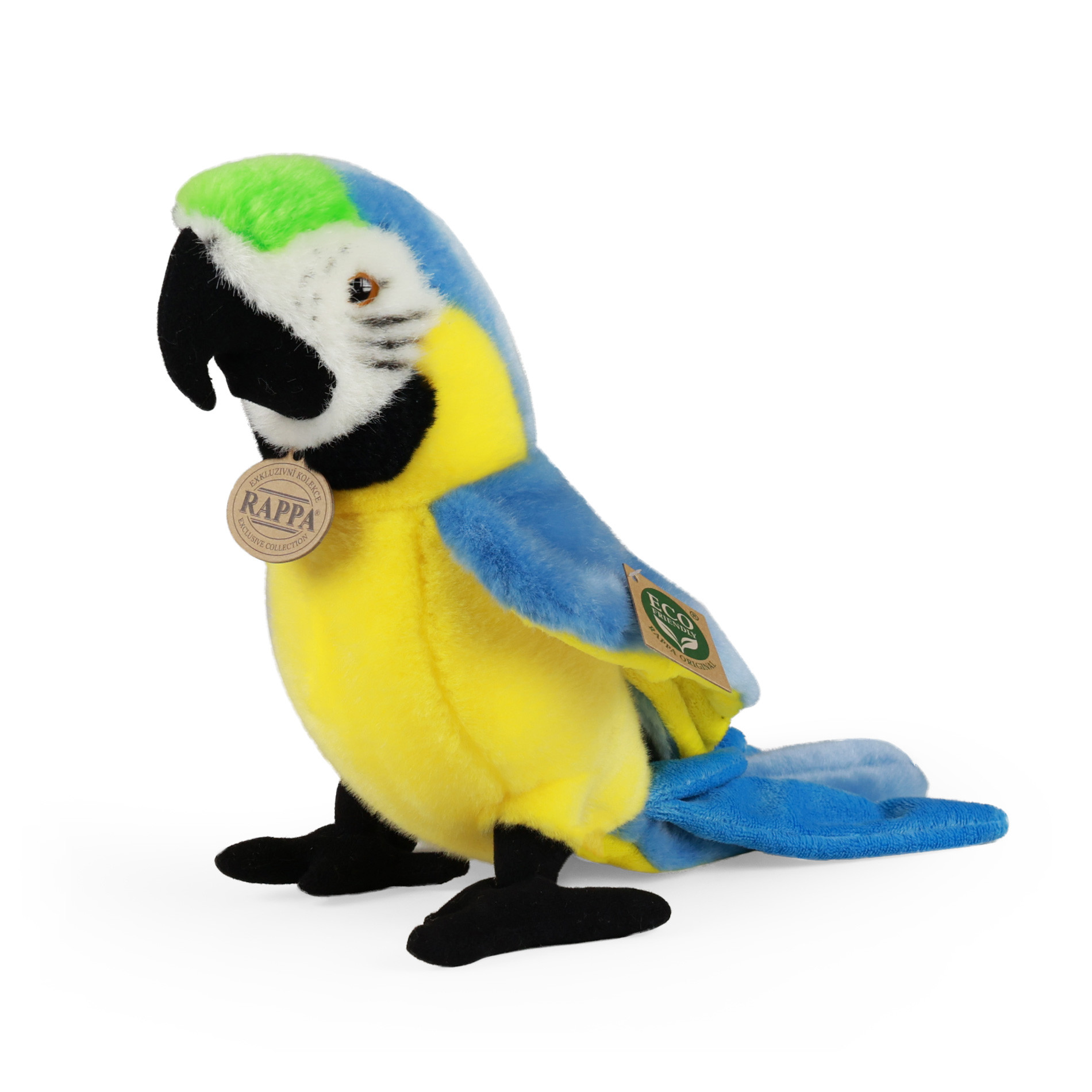 Plyšový papagáj ara modry 25 cm ECO-FRIENDLY