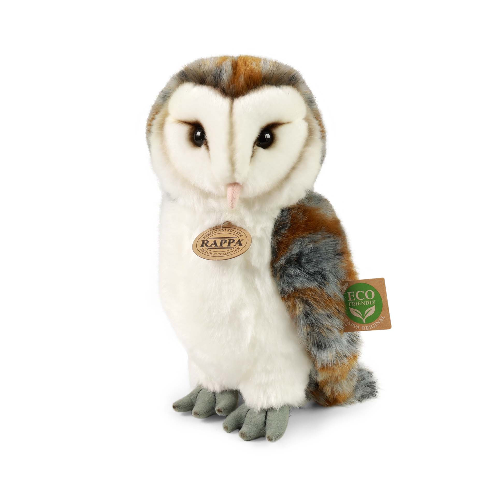 Plyšový vták sova pálená 27 cm ECO-FRIENDLY