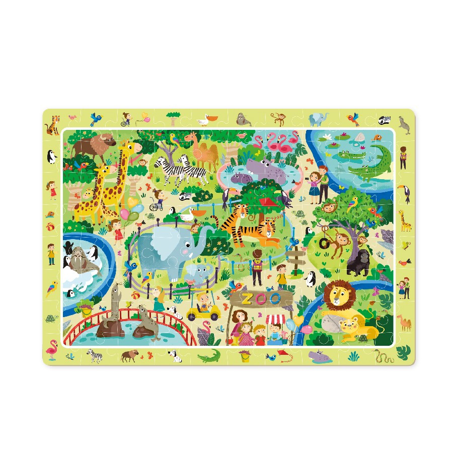 Puzzle s hľadaním obrázkov ZOO 80 dielikov