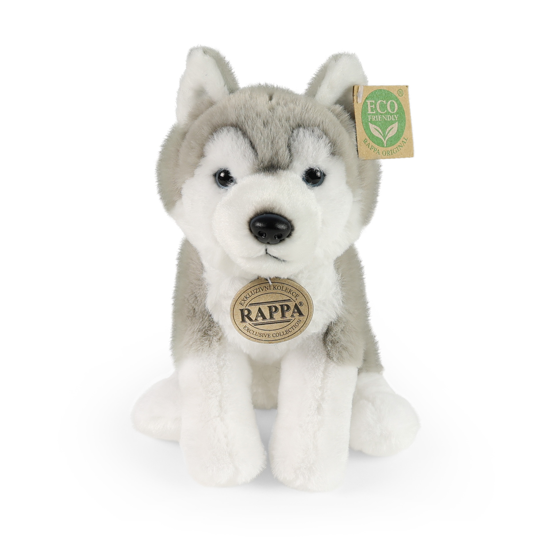 Plyšový pes husky sediaci 23 cm SOFT COLLECTION