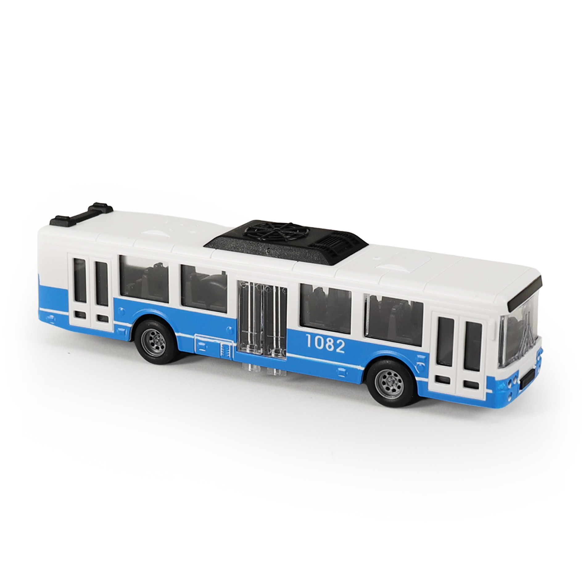 Autobus MHD modrý 16 cm