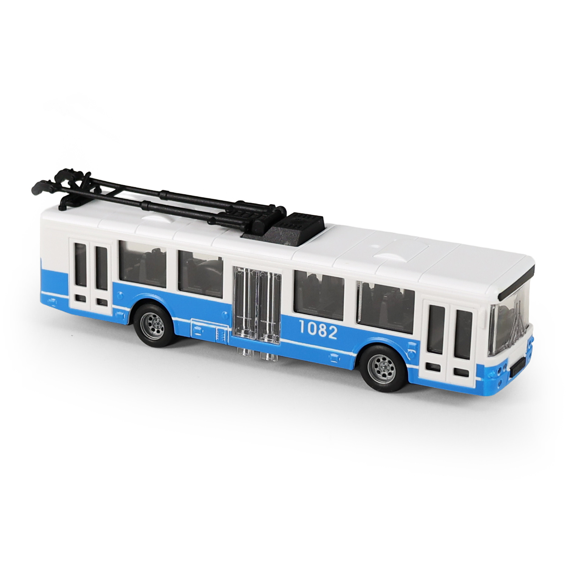 Trolejbus MHD modrý 16 cm