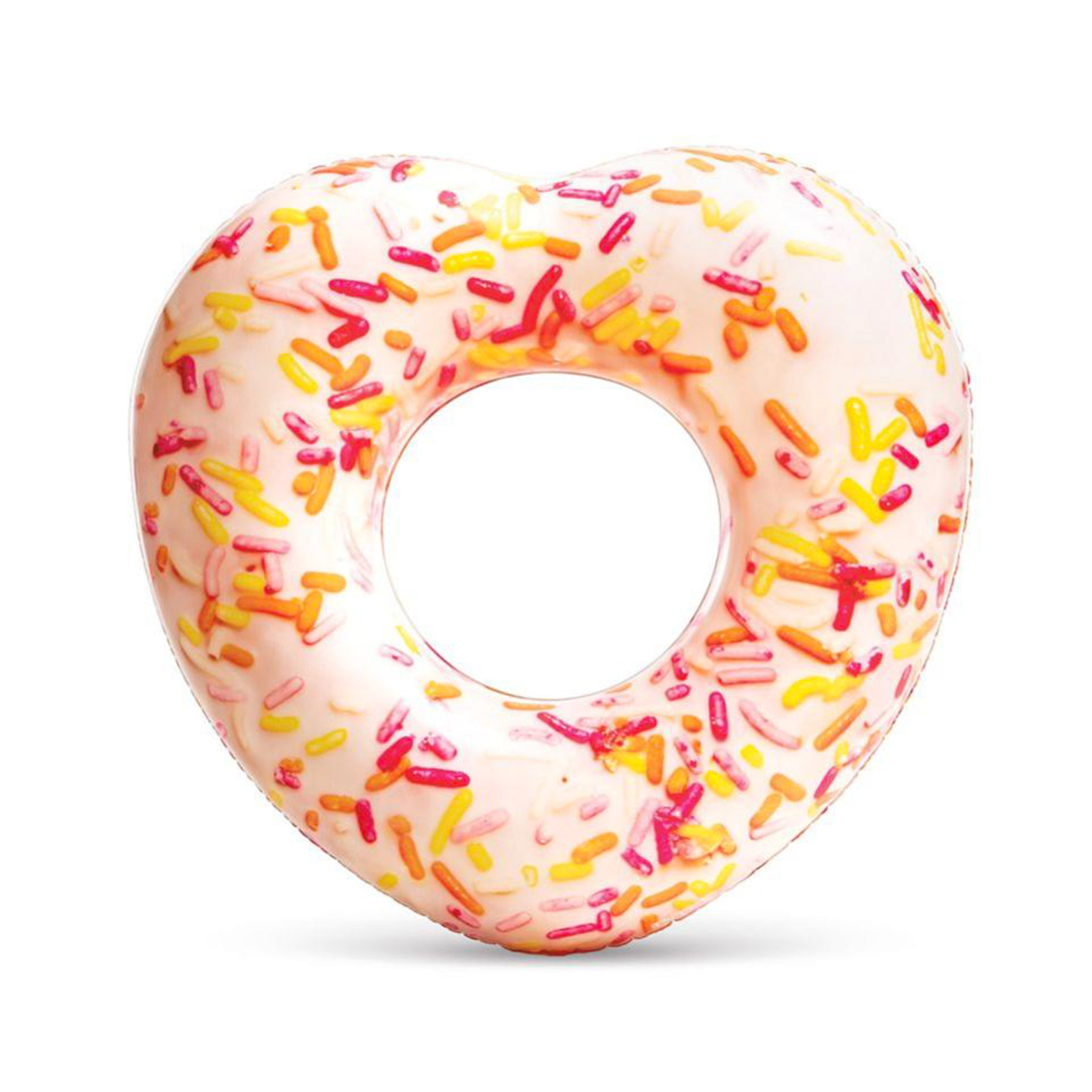 Nafukovací kruh donut srdce s posypom 99 cm