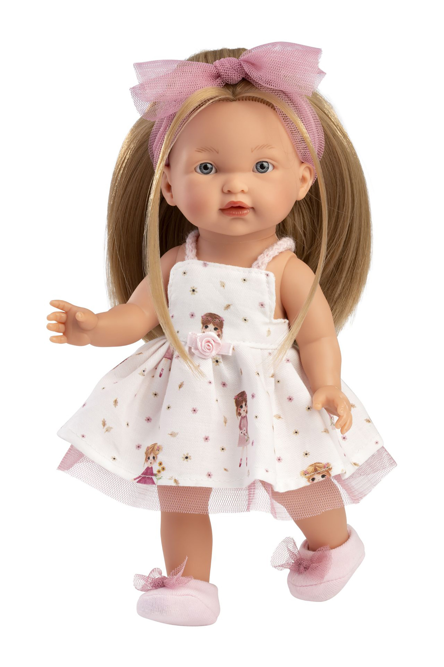 Llorens 28038 VALERIA - realistická bábika s celovinylovým telom - 28 cm