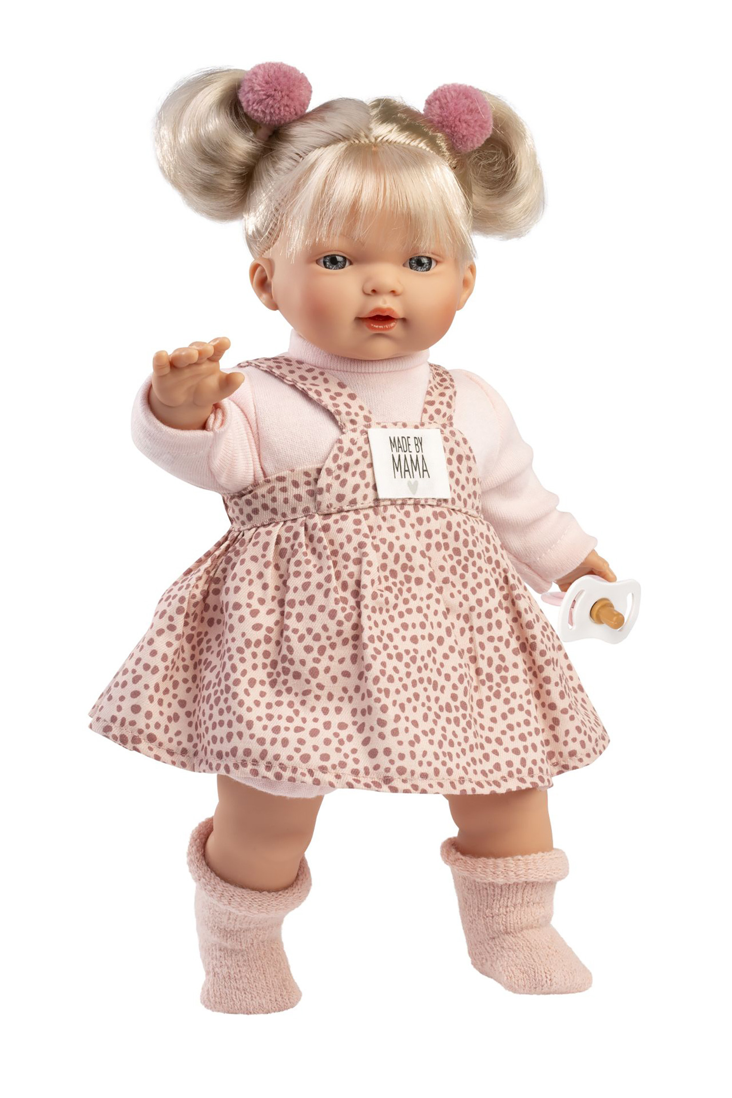 Llorens 33158 ROBERTA - realistická bábika so zvukmi a látkovým telom - 33 cm