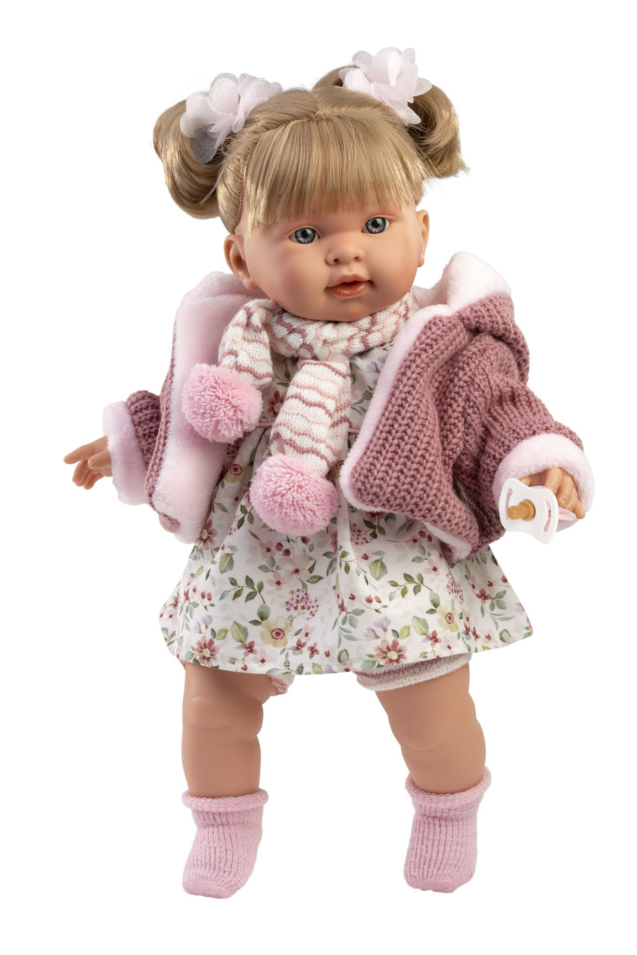Llorens 42286 ALEXANDRA - realistická bábika so zvukmi a látkovým telom - 42 cm