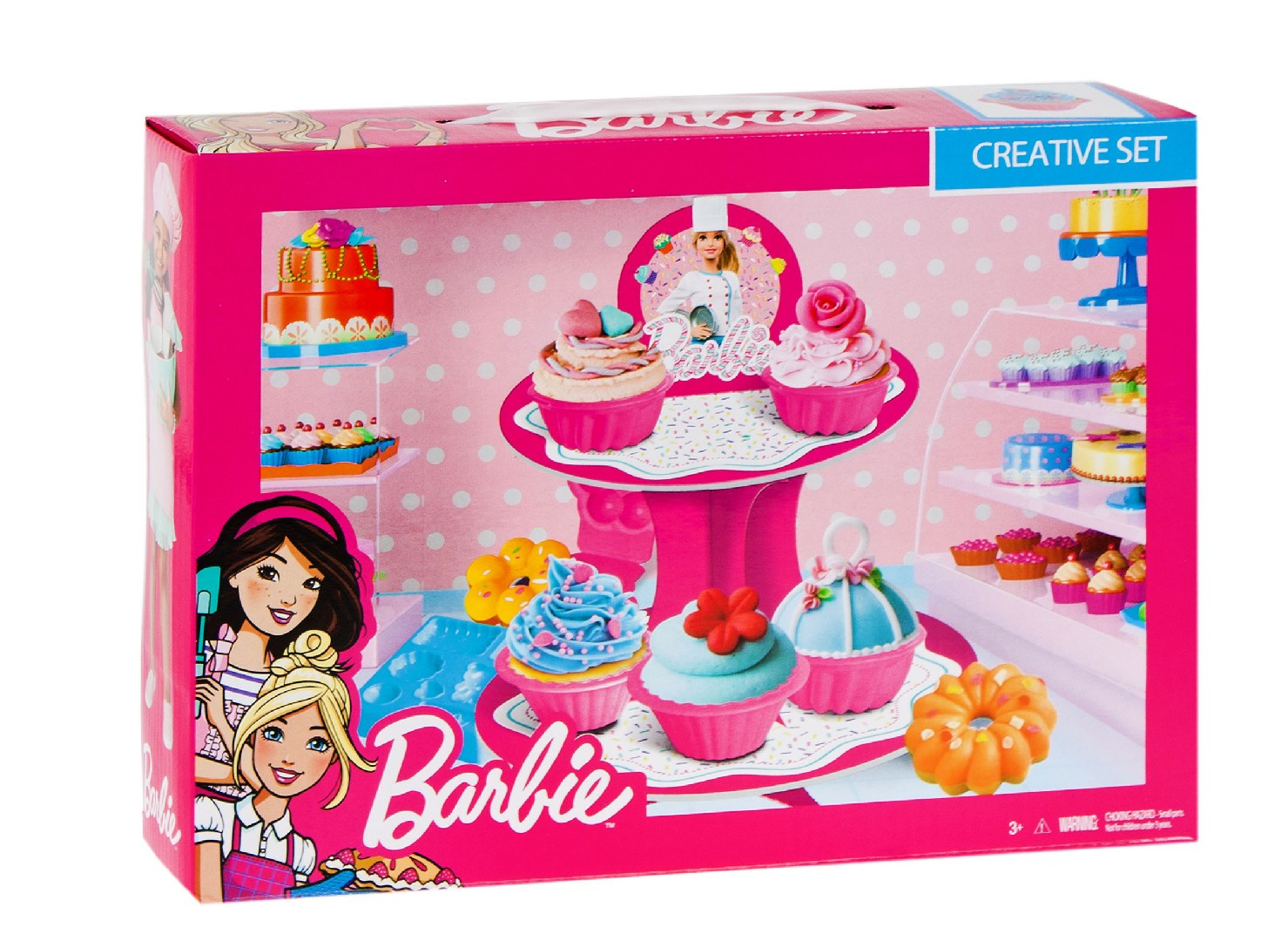 Barbie - farebná plastelína - Dortíková sada
