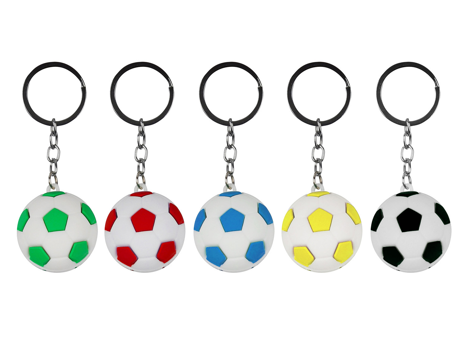 Kľúčenka futbalová lopta mix farieb 35 mm